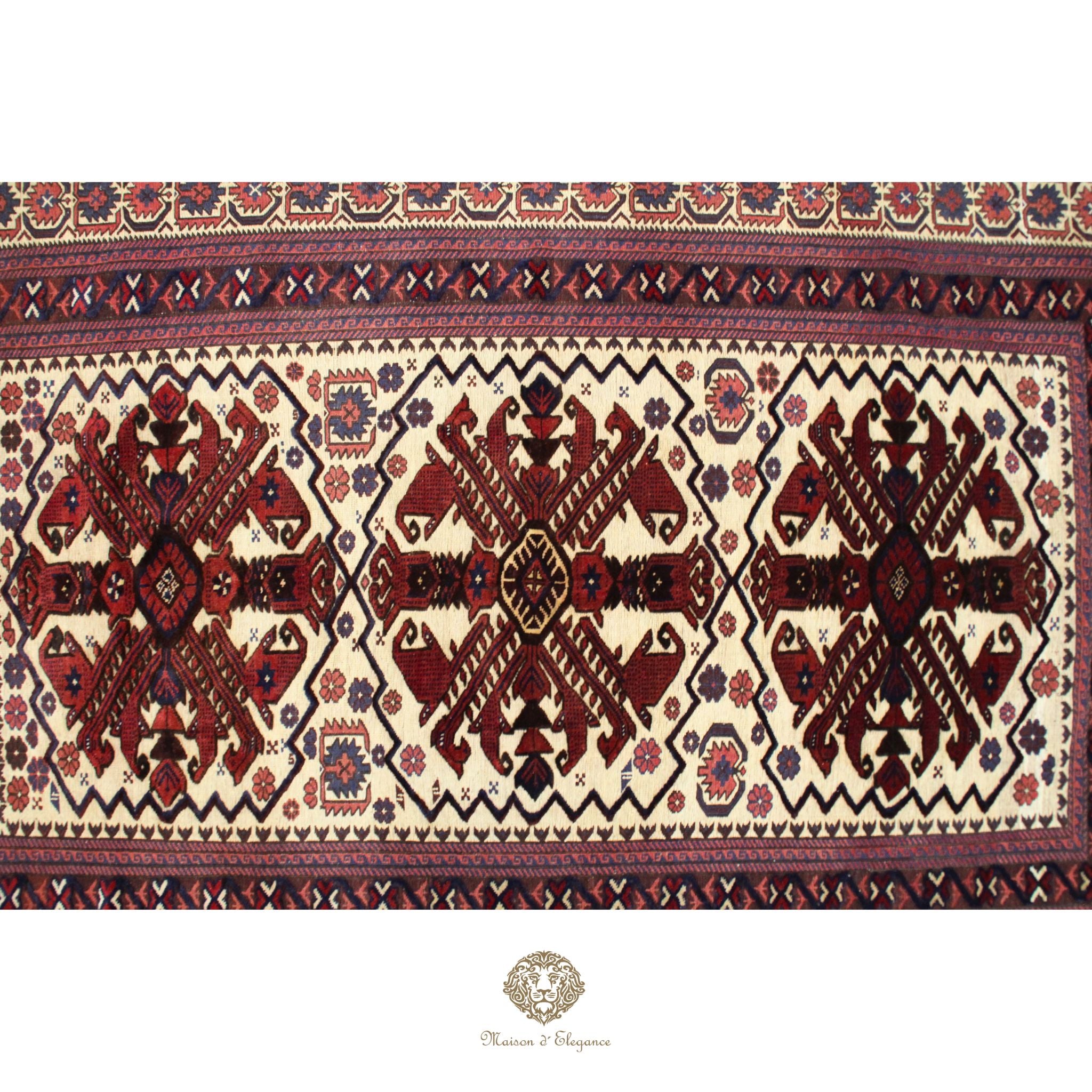 Alfombra Soumak Artesanal Lana/ Tintes Vegetales 260 x 200 cm