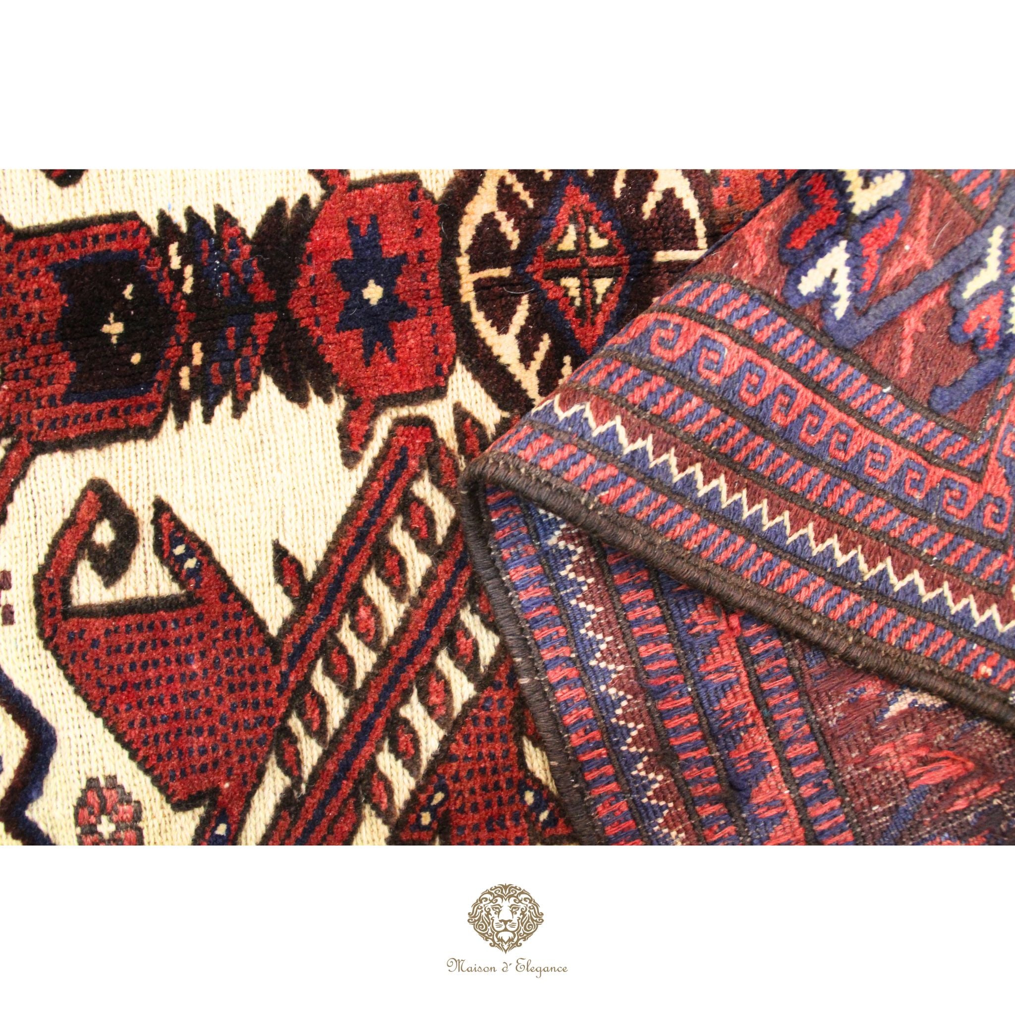 Alfombra Soumak Artesanal Lana/ Tintes Vegetales 260 x 200 cm