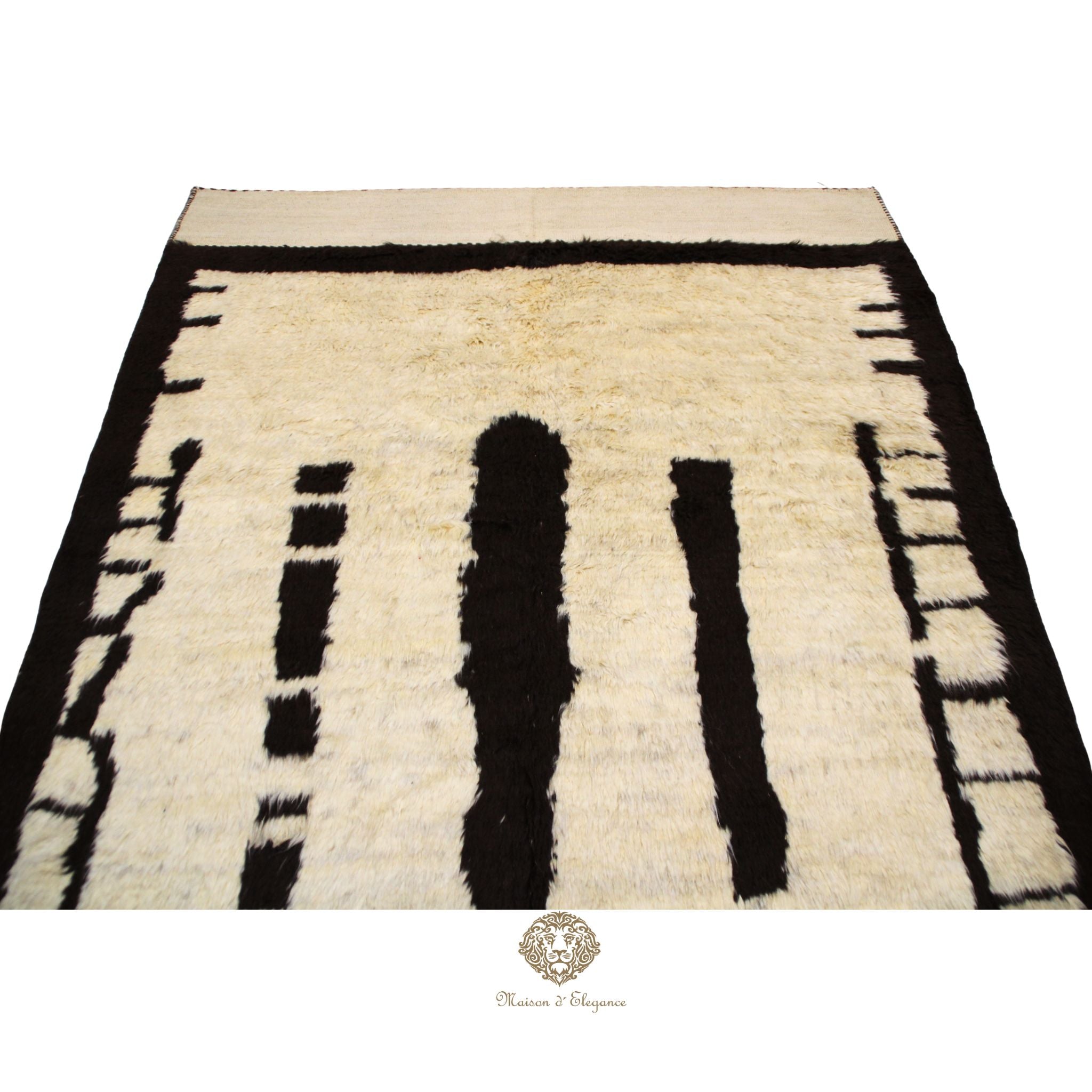 Alfombra Moderna de Lana Natural Tonos Neutros 242 x 177 cm