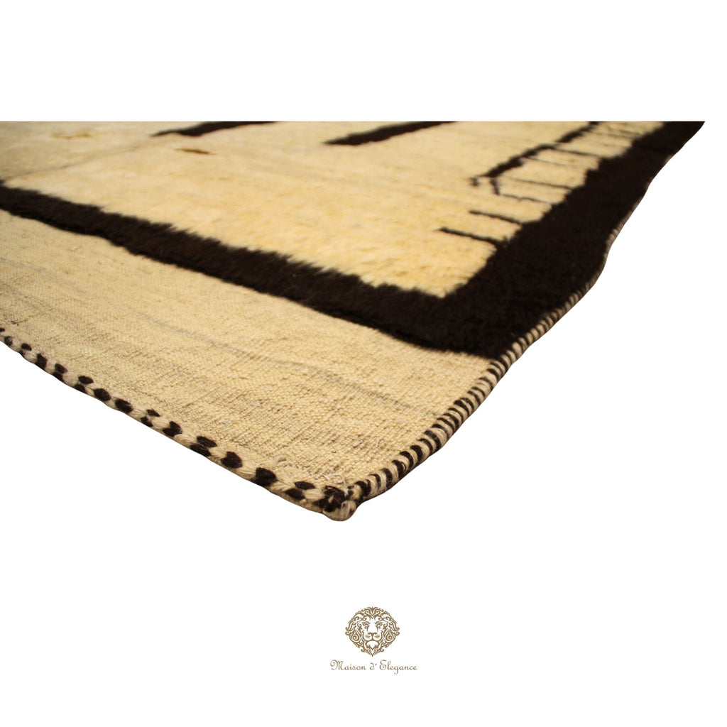 Alfombra Moderna de Lana Natural Tonos Neutros 242 x 177 cm