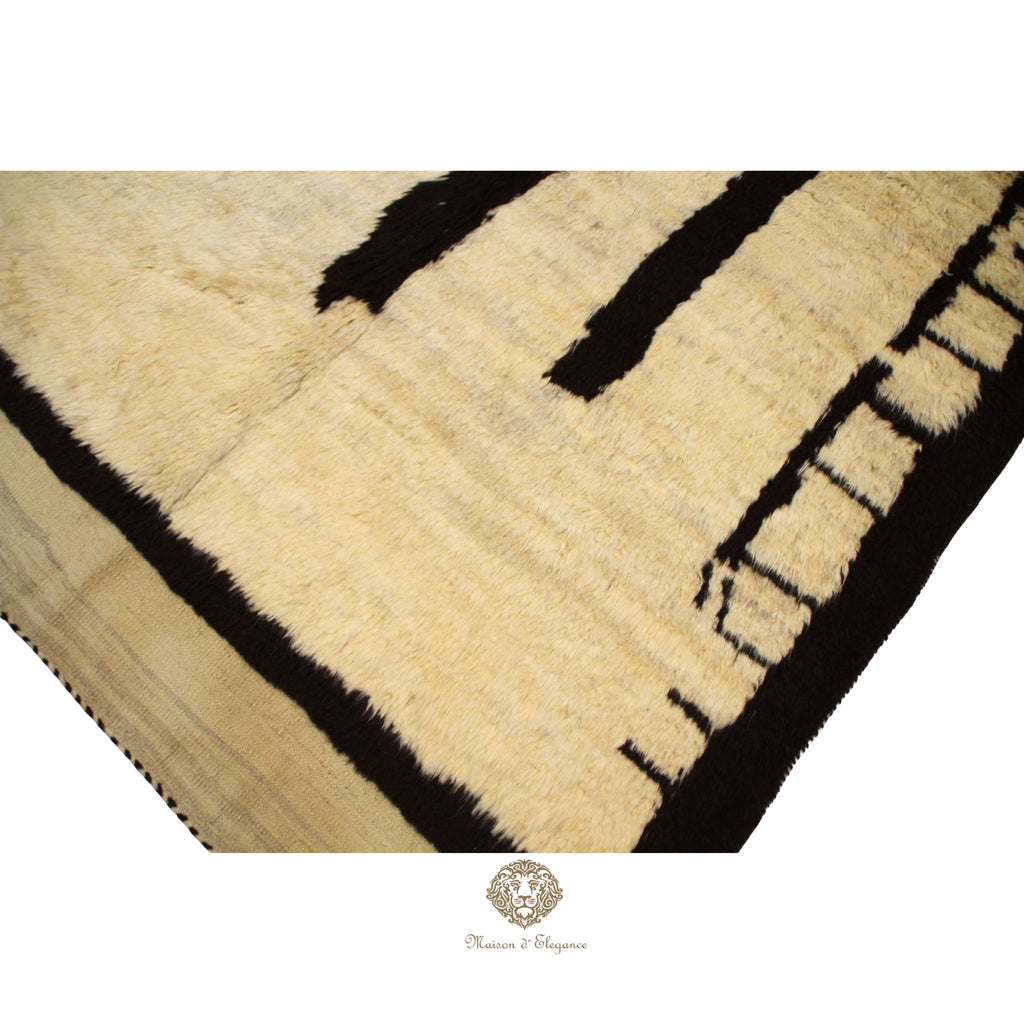 Alfombra Moderna de Lana Natural Tonos Neutros 242 x 177 cm