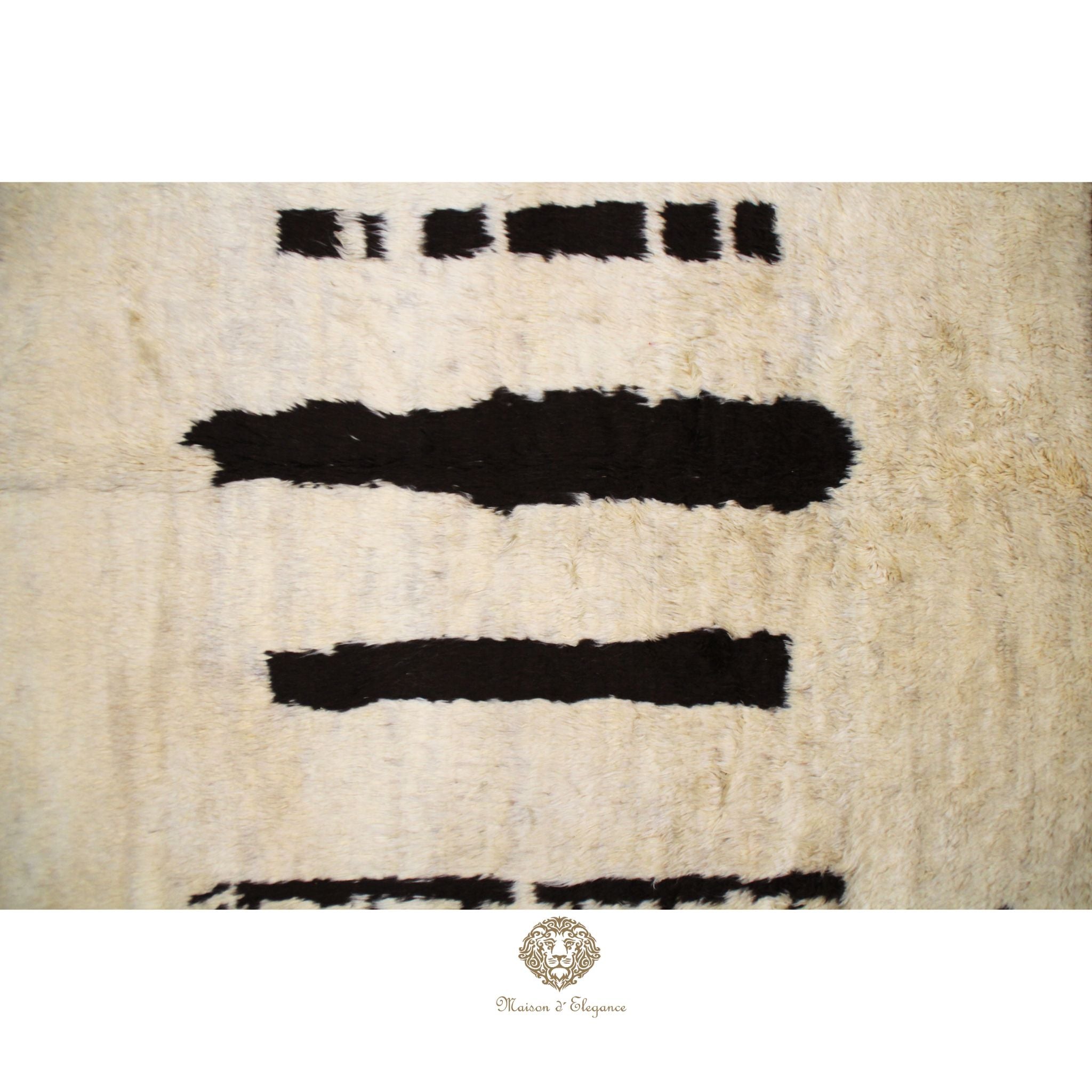 Alfombra Moderna de Lana Natural Tonos Neutros 242 x 177 cm