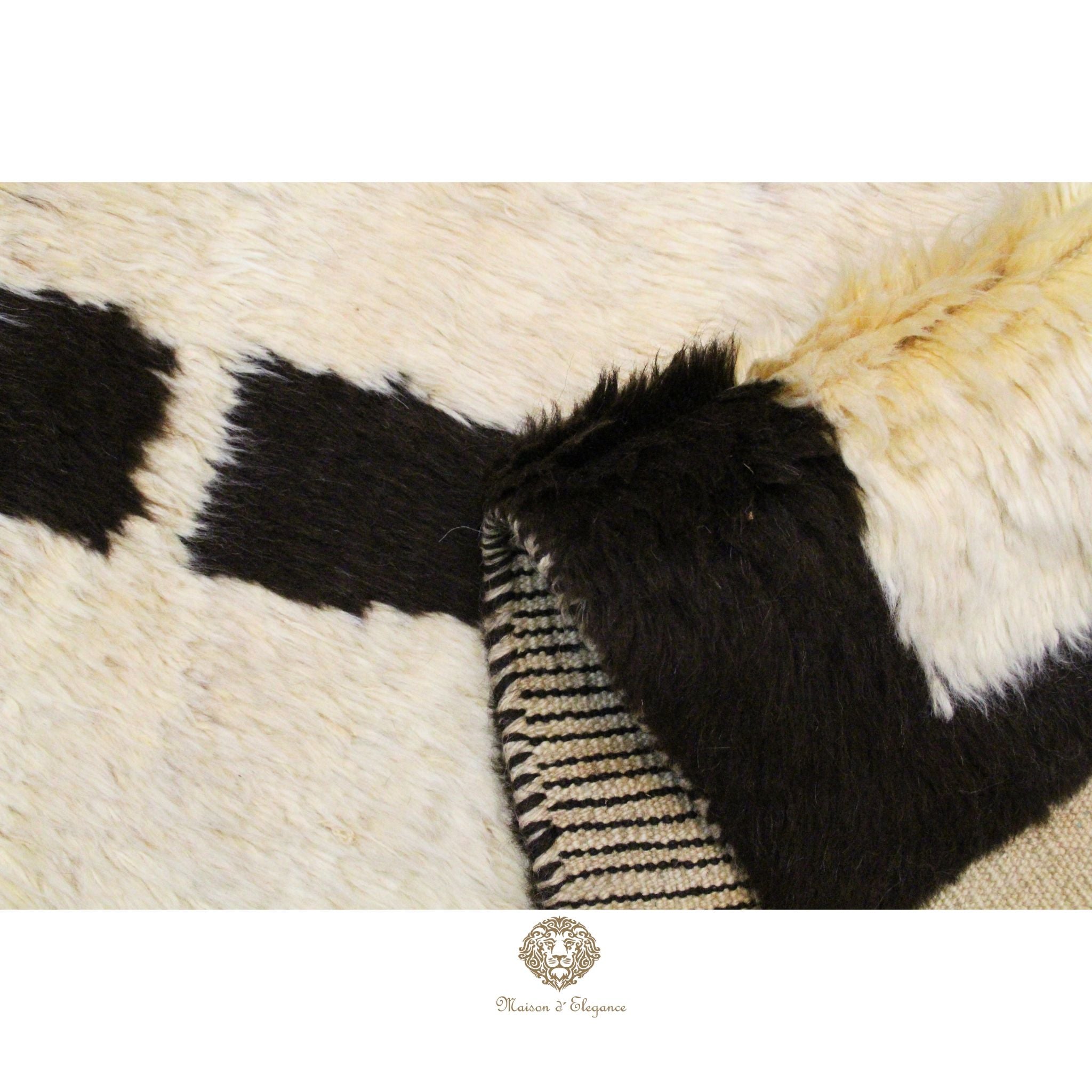 Alfombra Moderna de Lana Natural Tonos Neutros 242 x 177 cm