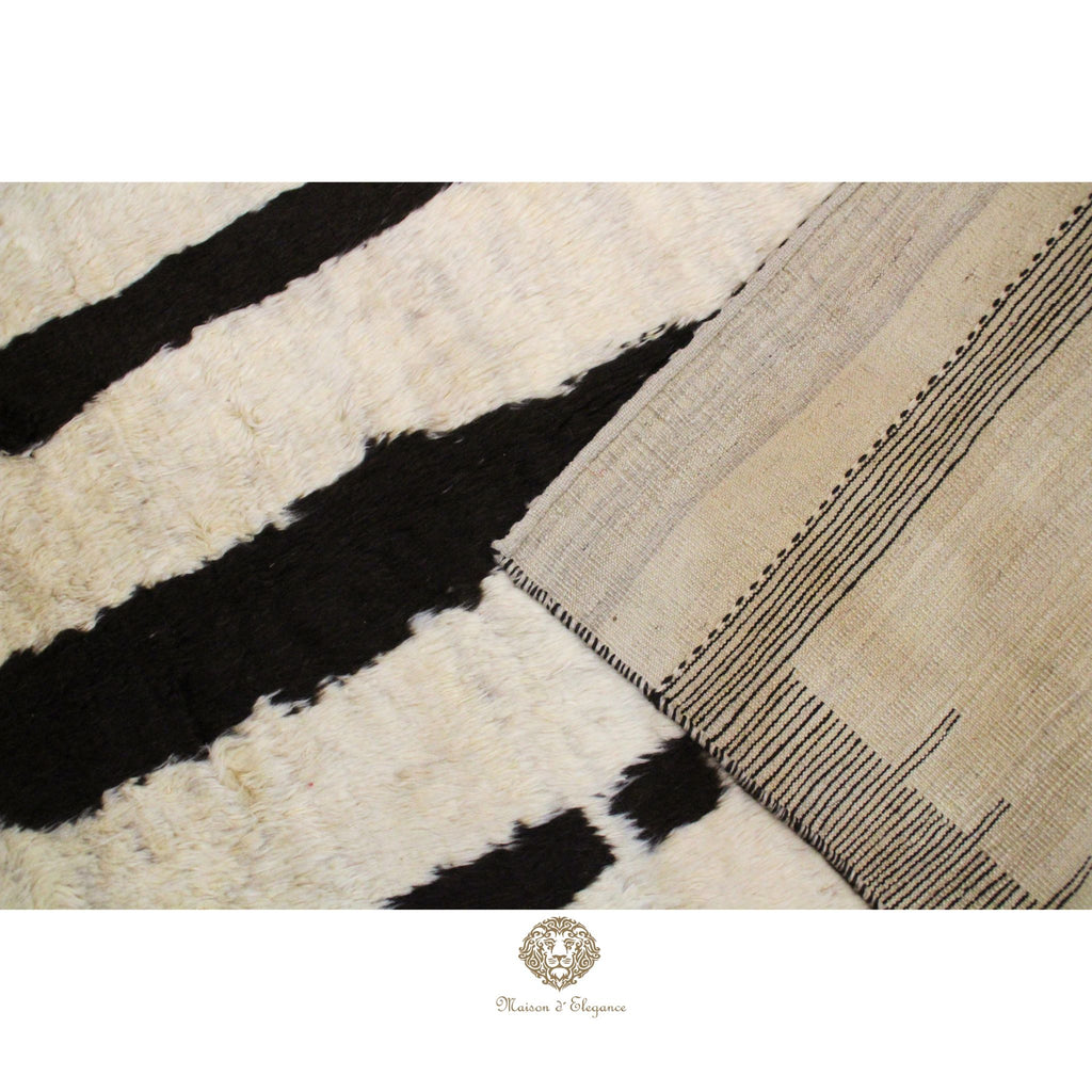 Alfombra Moderna de Lana Natural Tonos Neutros 242 x 177 cm