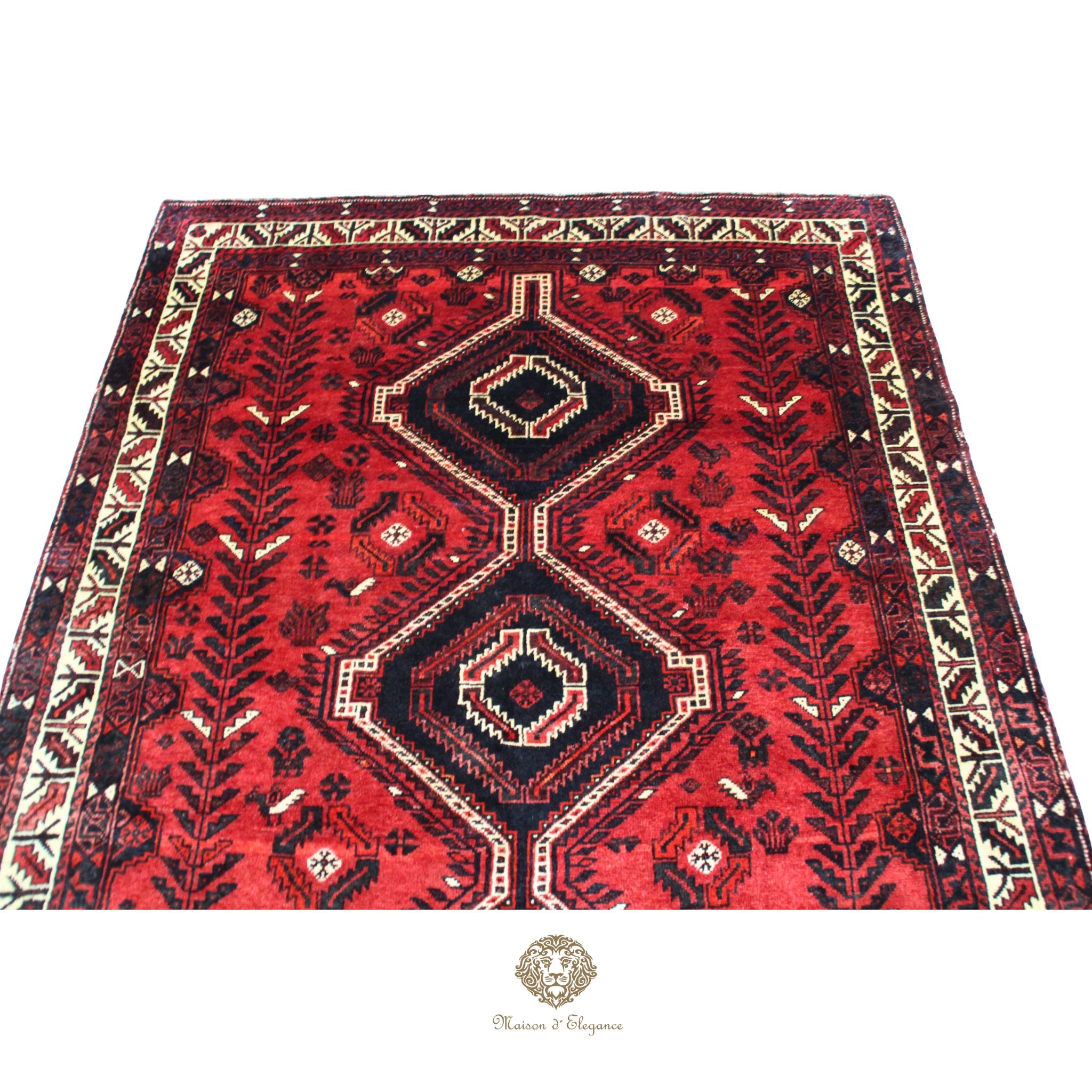 Alfombra Shiraz Geométrica de Lana - Colores Vibrantes 276 x 203 cm