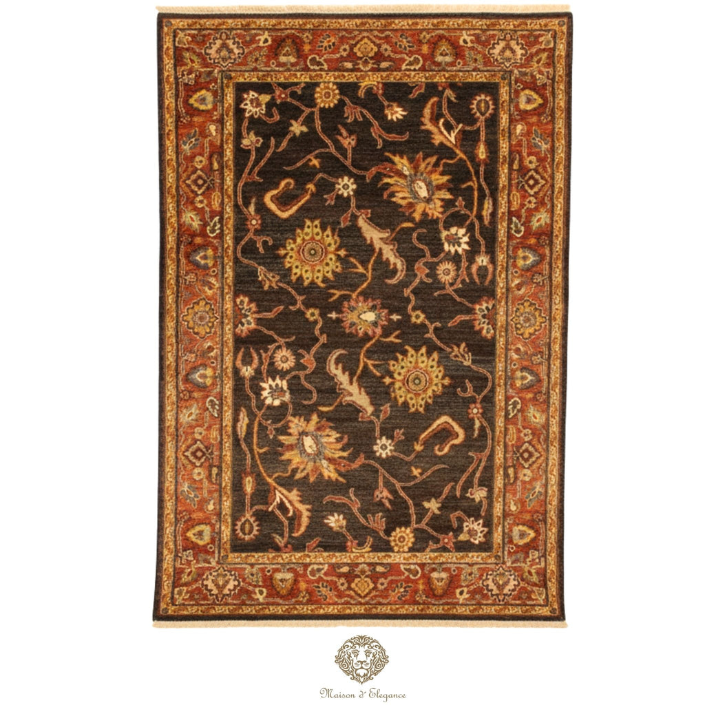 Alfombra Hindú Mahal Floral Lana - Hecha a Mano 287 x 178 cm