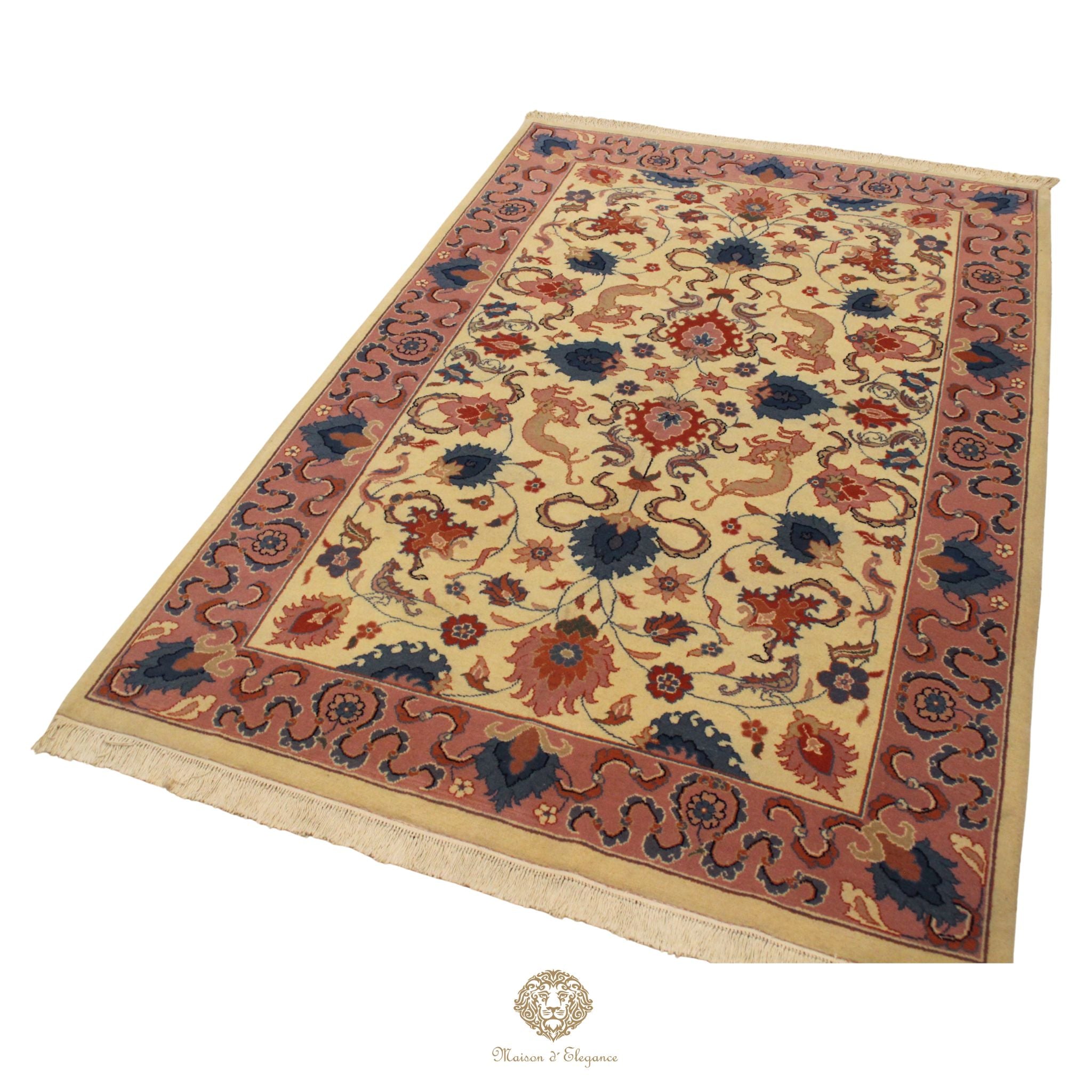 Alfombra Tradicional Lana All Over Colores Pasteles - Diseño Artesanal 280 x 179 cm