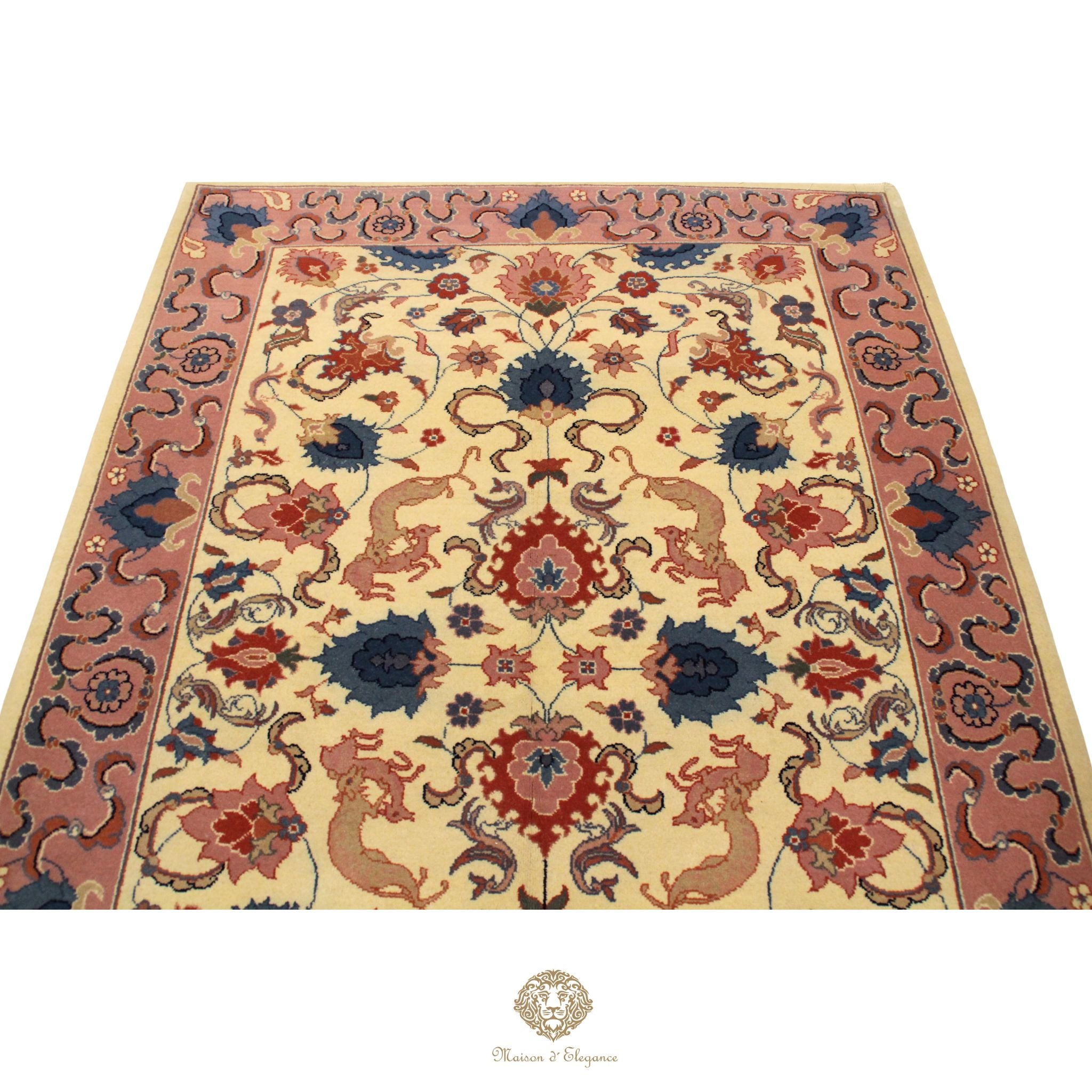 Alfombra Tradicional Lana All Over Colores Pasteles - Diseño Artesanal 280 x 179 cm
