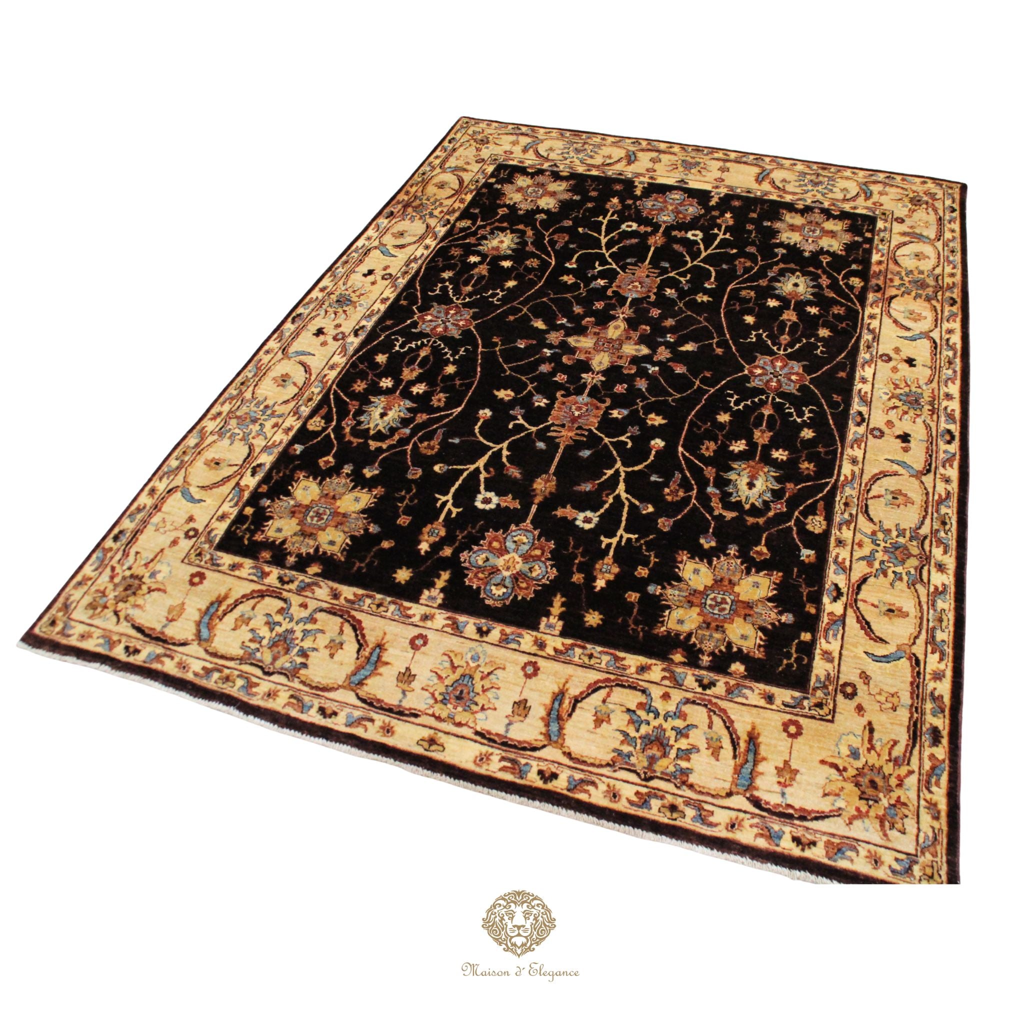 Alfombra Mahal Lana Diseño Floral Persa Clásica 248 x 193 cm