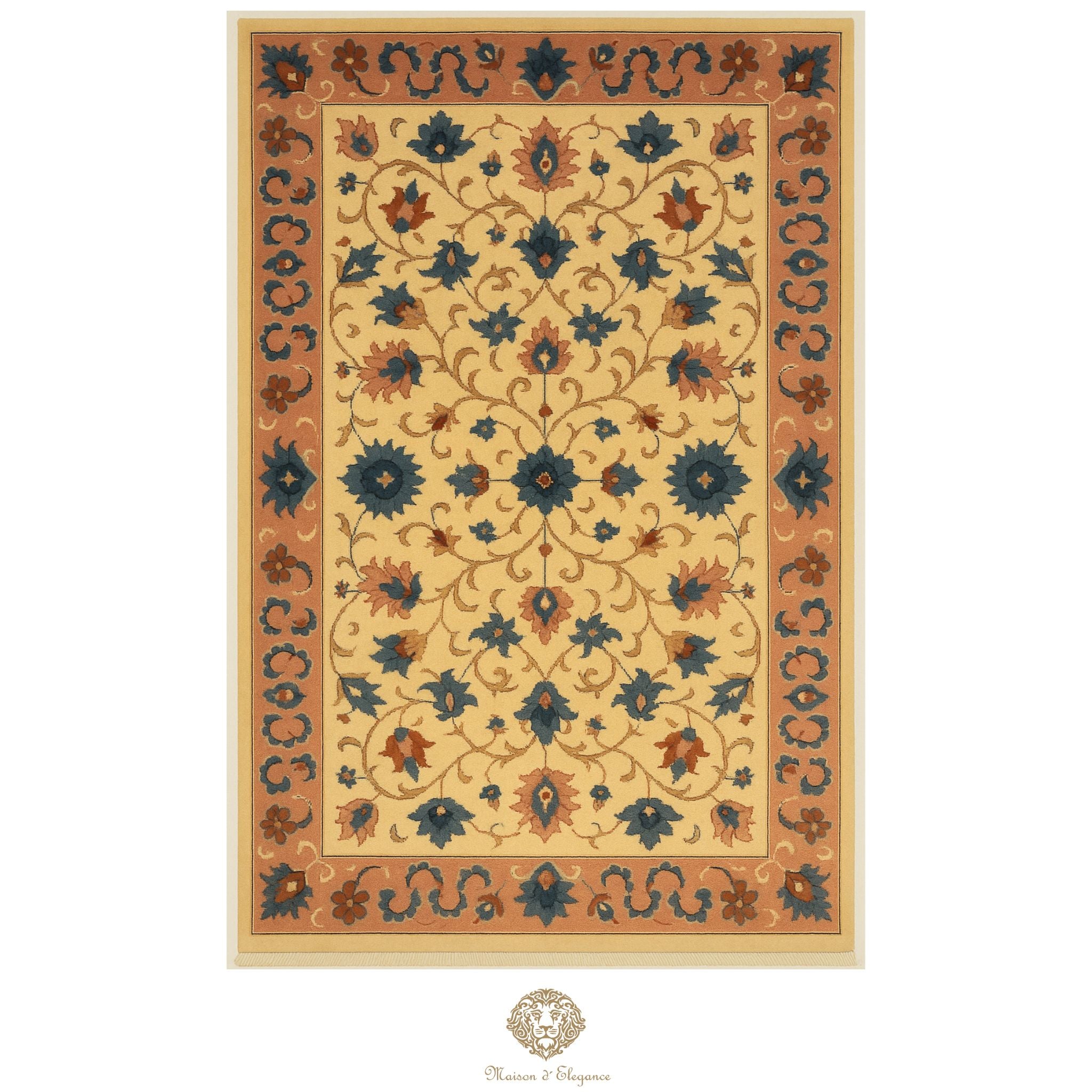 Alfombra Tradicional Lana All Over Colores Pasteles - Diseño Artesanal 280 x 179 cm