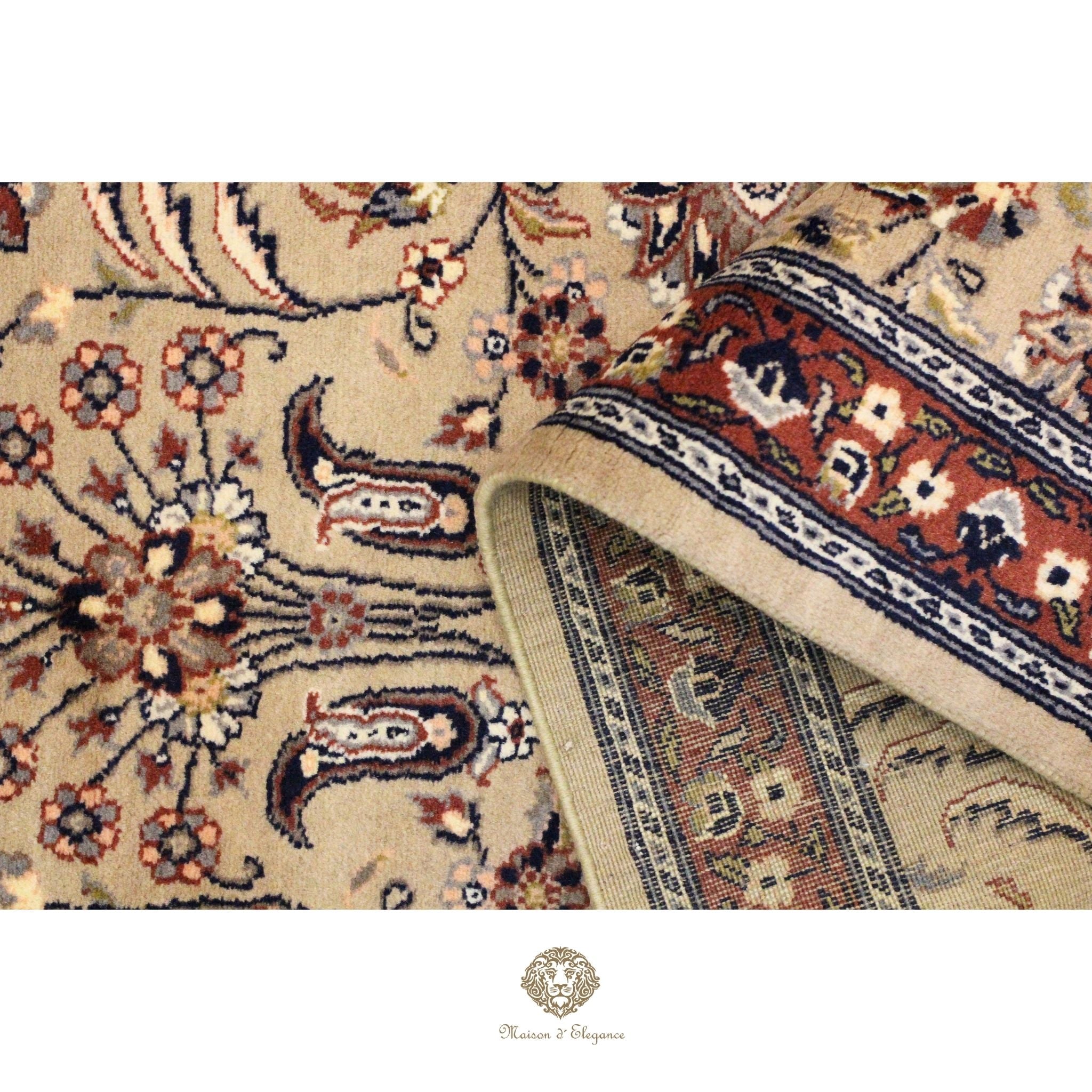 Caminero Oriental Tradicional Lana Pura - Alfombra Artesanal 404 x 75 cm