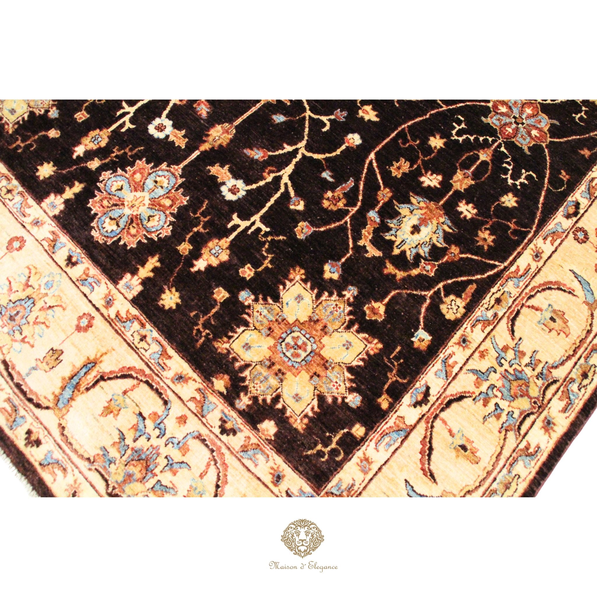 Alfombra Mahal Lana Diseño Floral Persa Clásica 248 x 193 cm