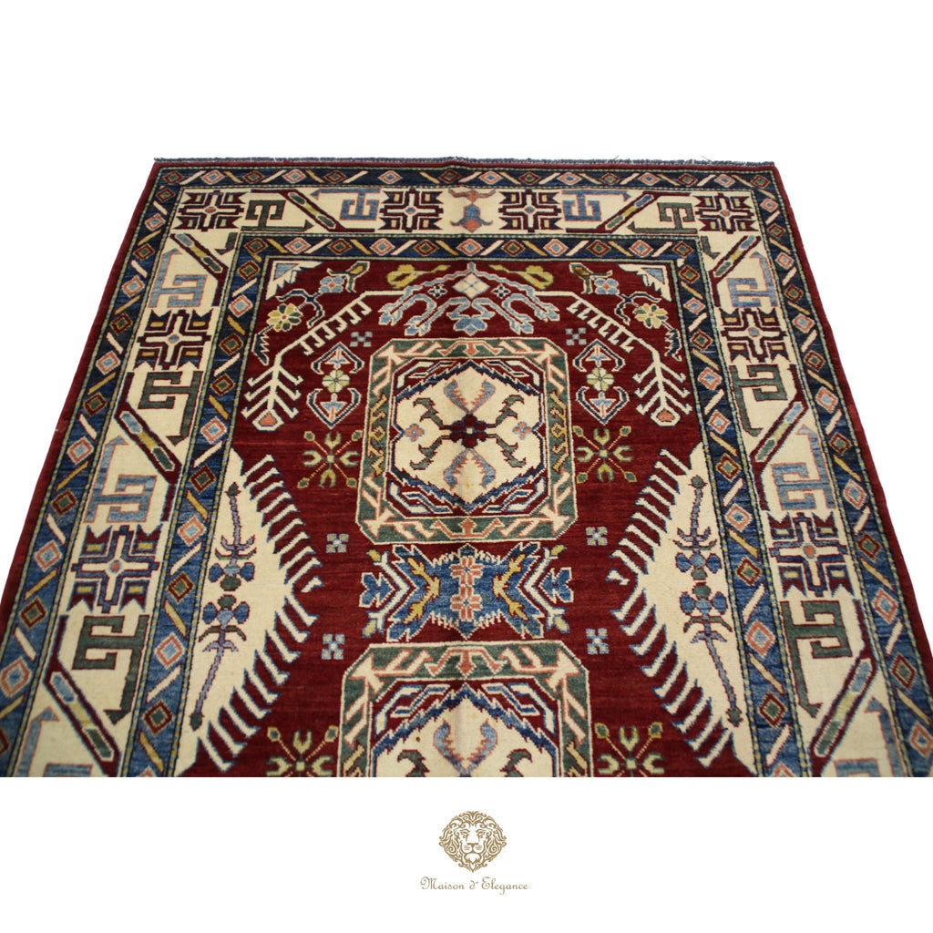 Alfombra Kazak de Lana Tradicional Caucásica 247 x 171