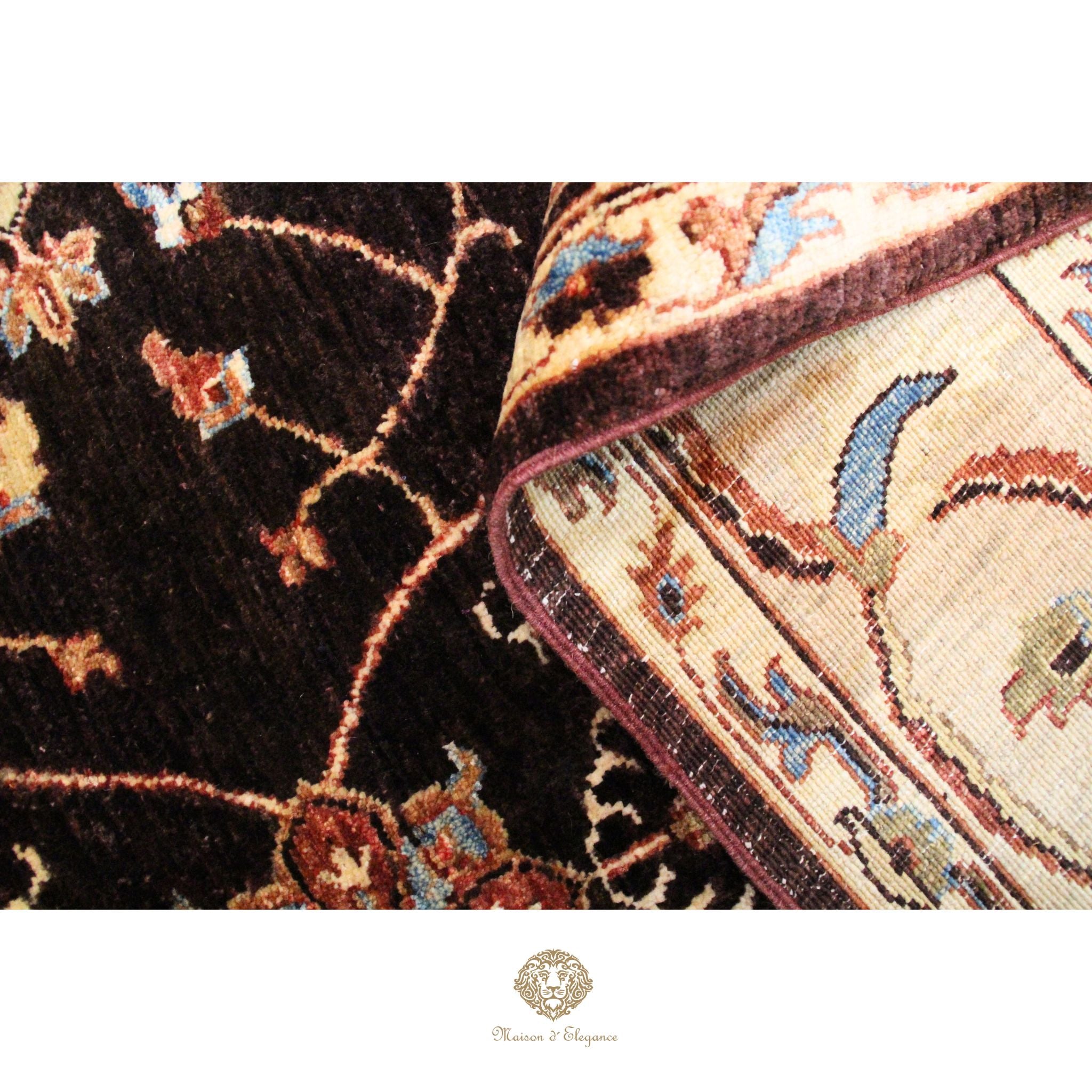 Alfombra Mahal Lana Diseño Floral Persa Clásica 248 x 193 cm