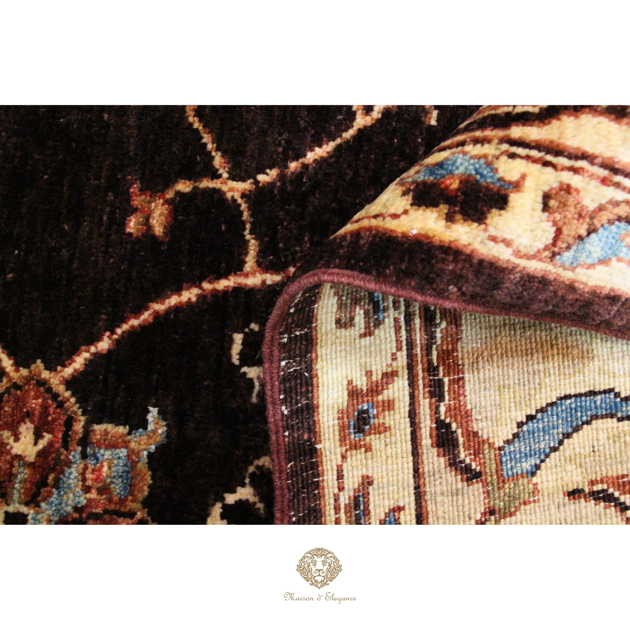 Alfombra Mahal Lana Diseño Floral Persa Clásica 248 x 193 cm