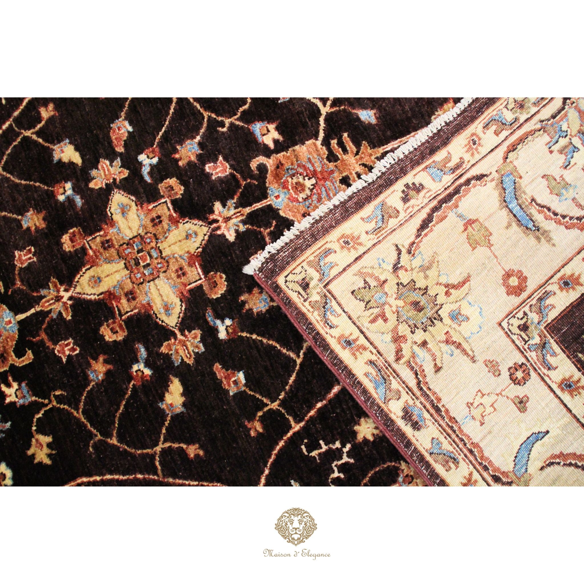 Alfombra Mahal Lana Diseño Floral Persa Clásica 248 x 193 cm