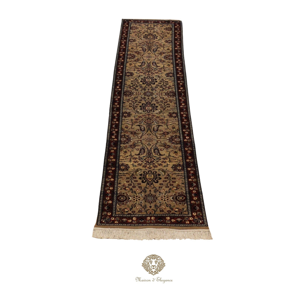 Caminero Oriental Tradicional Lana Pura - Alfombra Artesanal 404 x 75 cm