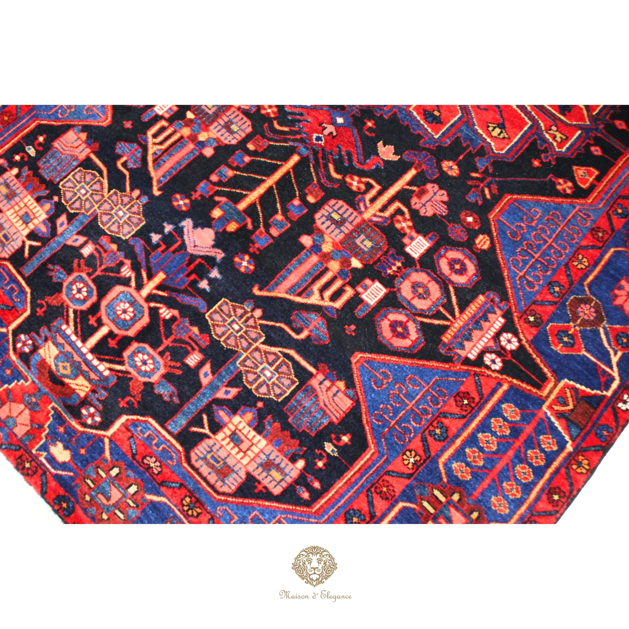 Alfombra Artesanal Lana Natural Tintes Vegetales 262 x 156 cm