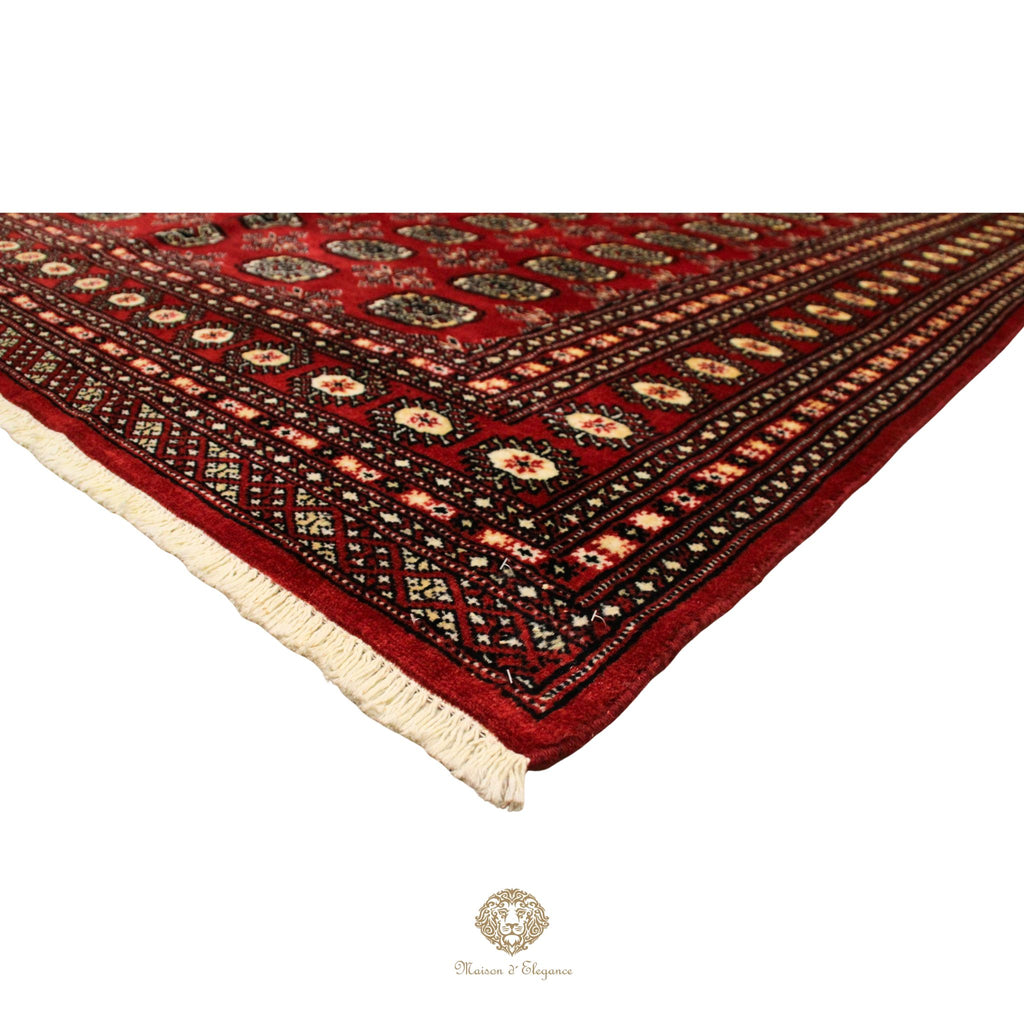 Alfombra Bukhara Lana Pata de Elefante Bordó Tradicional 258 x 199 cm