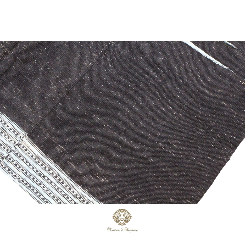 Alfombra Kelim Kia Sar Negra Centro Celeste Lana 254 x 179 cm