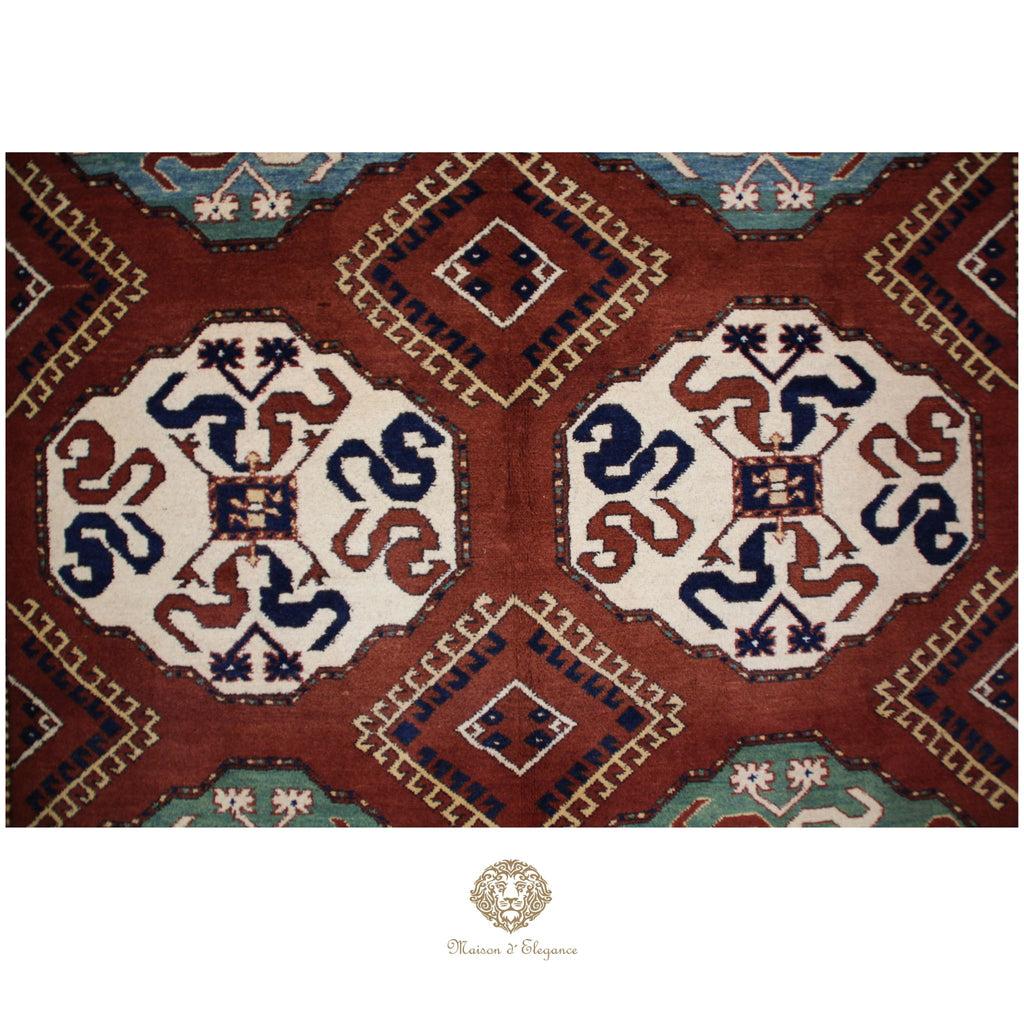 Alfombra Kasak Lana Fina - Tejido Artesanal 218 x 172 cm