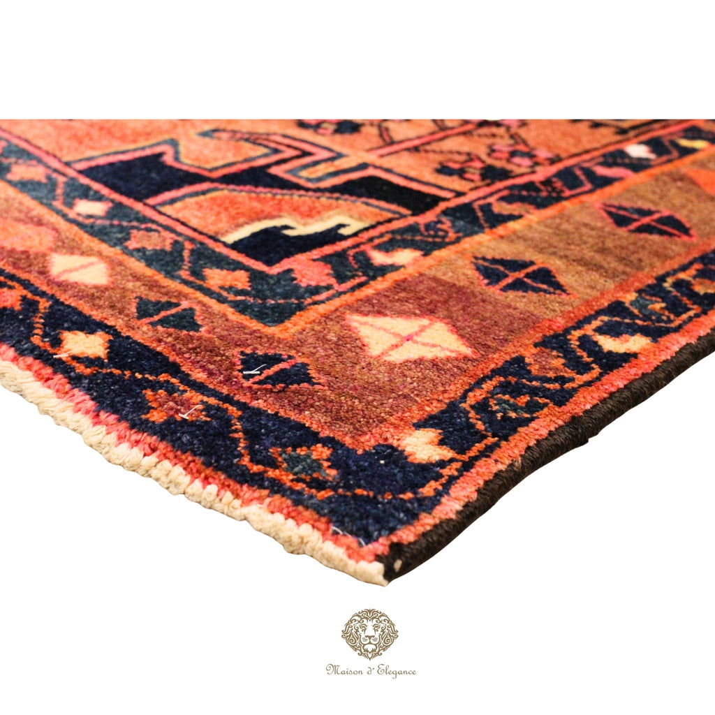 Alfombra Hamedan Lana Doble Centro Geométrico Persa 250 x 118 cm