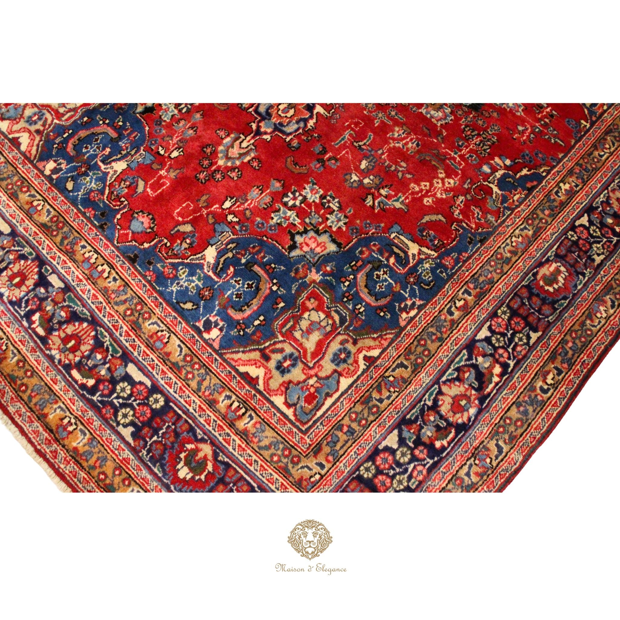 Alfombra Tradicional Lana Medallón Central Hecha a Mano 300 x 198 cm