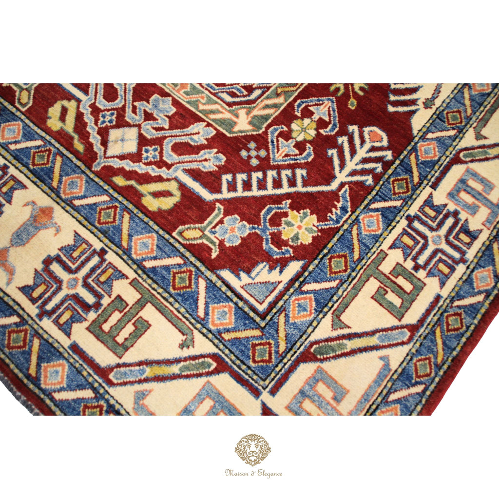 Alfombra Kazak de Lana Tradicional Caucásica 247 x 171