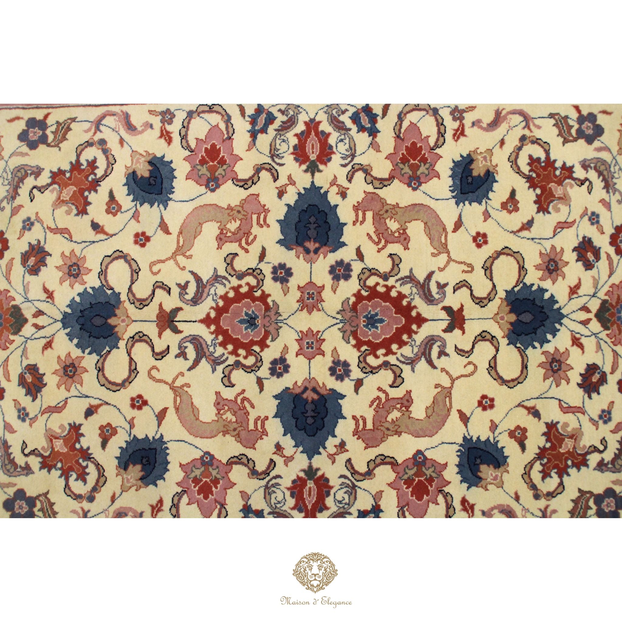 Alfombra Tradicional Lana All Over Colores Pasteles - Diseño Artesanal 280 x 179 cm