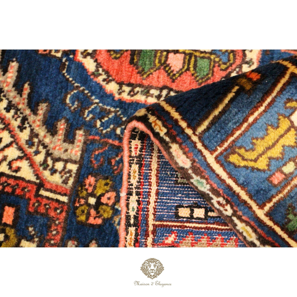 Alfombra Hamedan Lana Centro Geométrico Persa Tradicional 206 x 140 cm