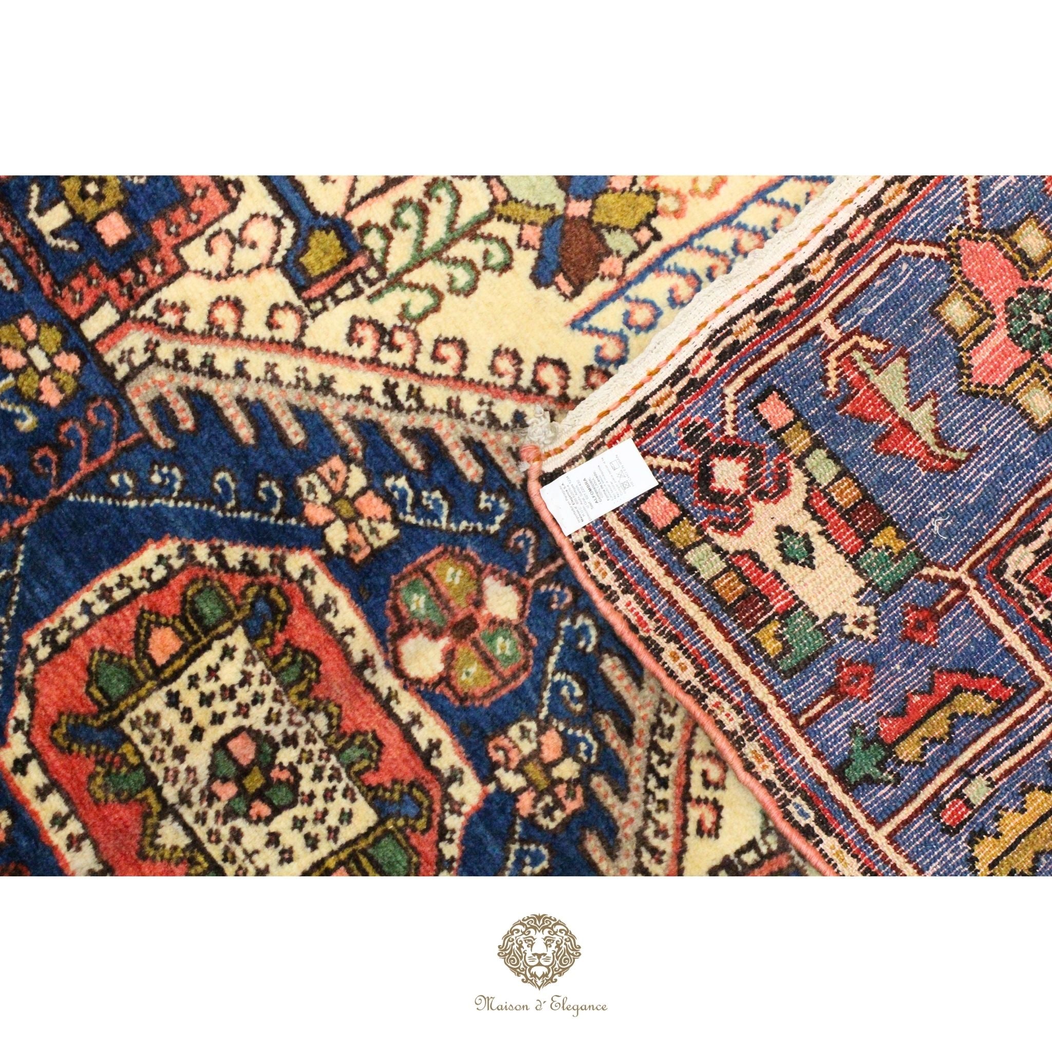 Alfombra Hamedan Lana Centro Geométrico Persa Tradicional 206 x 140 cm