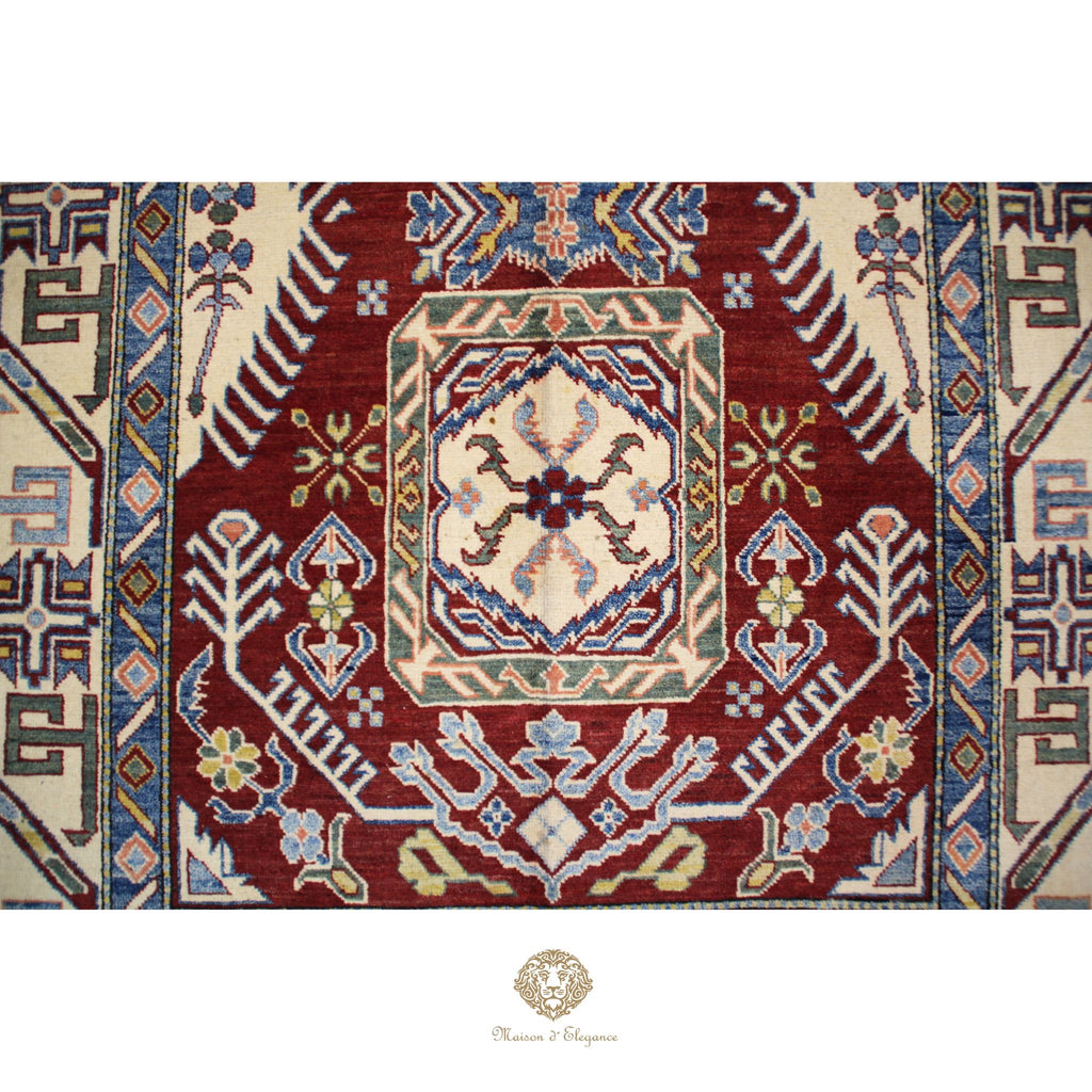 Alfombra Kazak de Lana Tradicional Caucásica 247 x 171