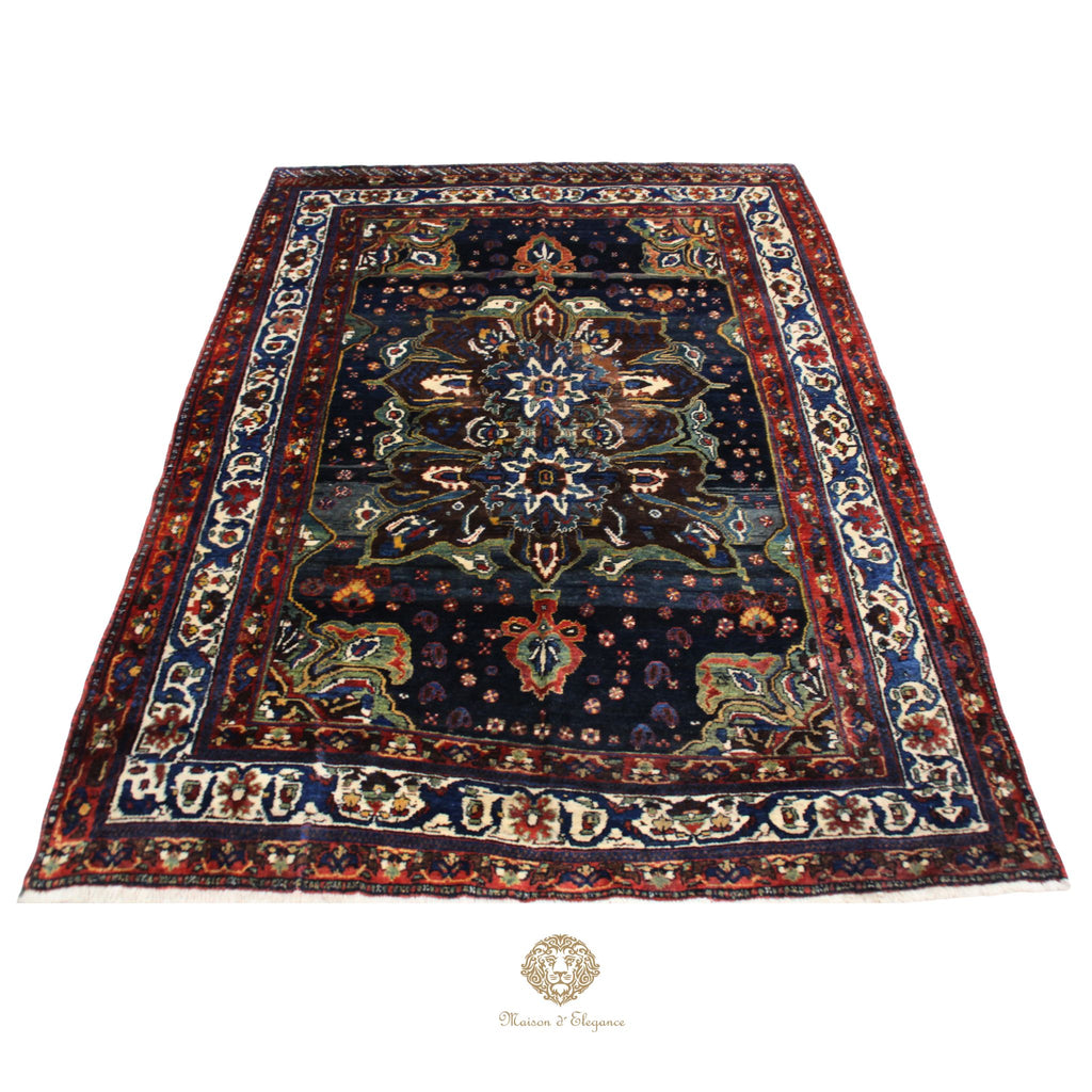 Alfombra de Lana con Diseño Floral - Tejido Artesanal Oriental 238 X 176 cm