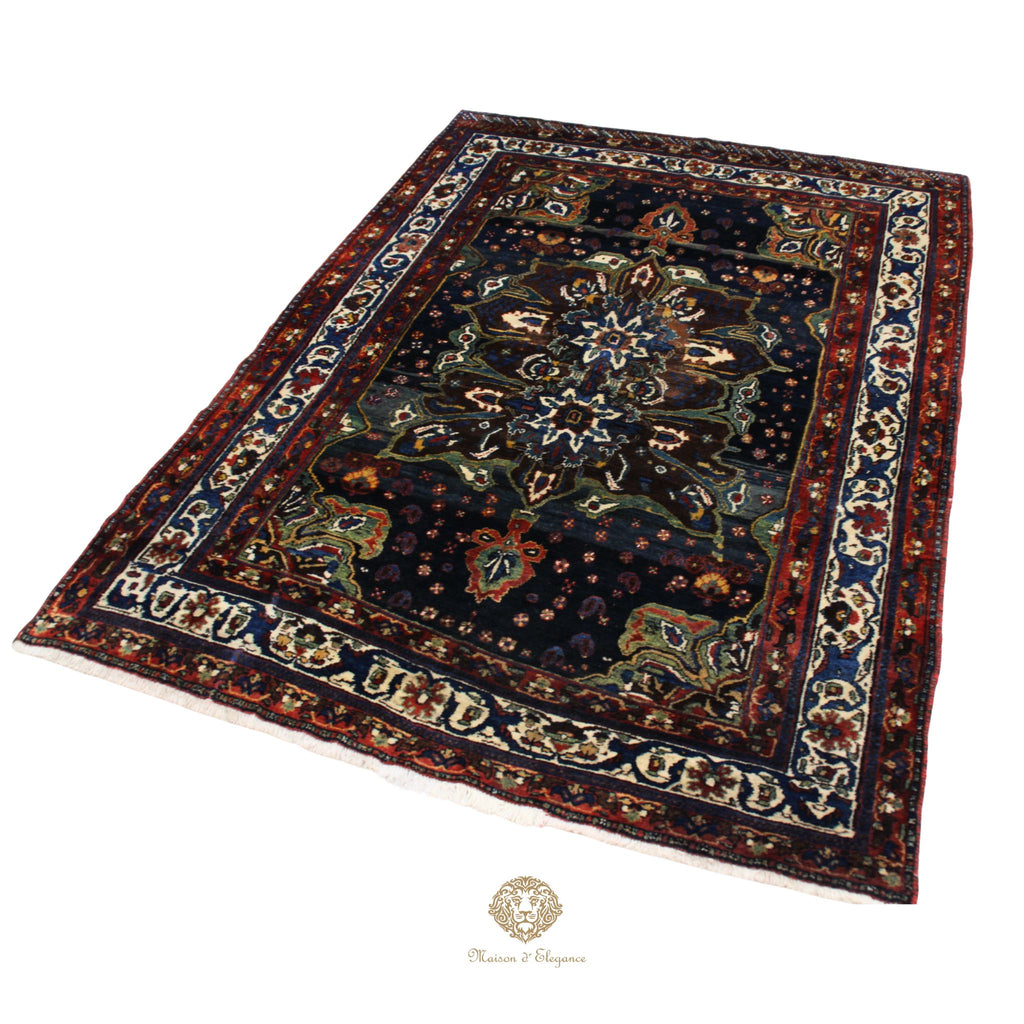 Alfombra de Lana con Diseño Floral - Tejido Artesanal Oriental 238 X 176 cm