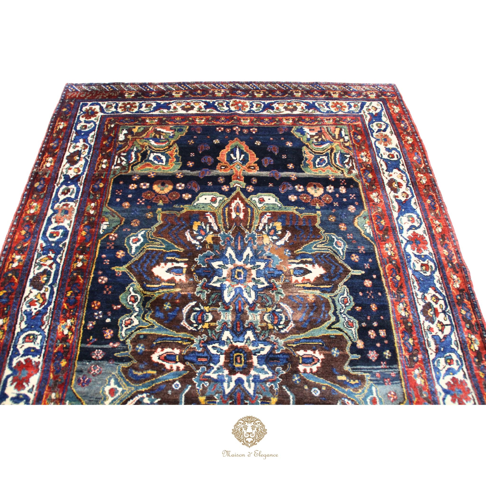 Alfombra de Lana con Diseño Floral - Tejido Artesanal Oriental 238 X 176 cm