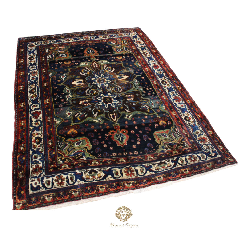 Alfombra de Lana con Diseño Floral - Tejido Artesanal Oriental 238 X 176 cm