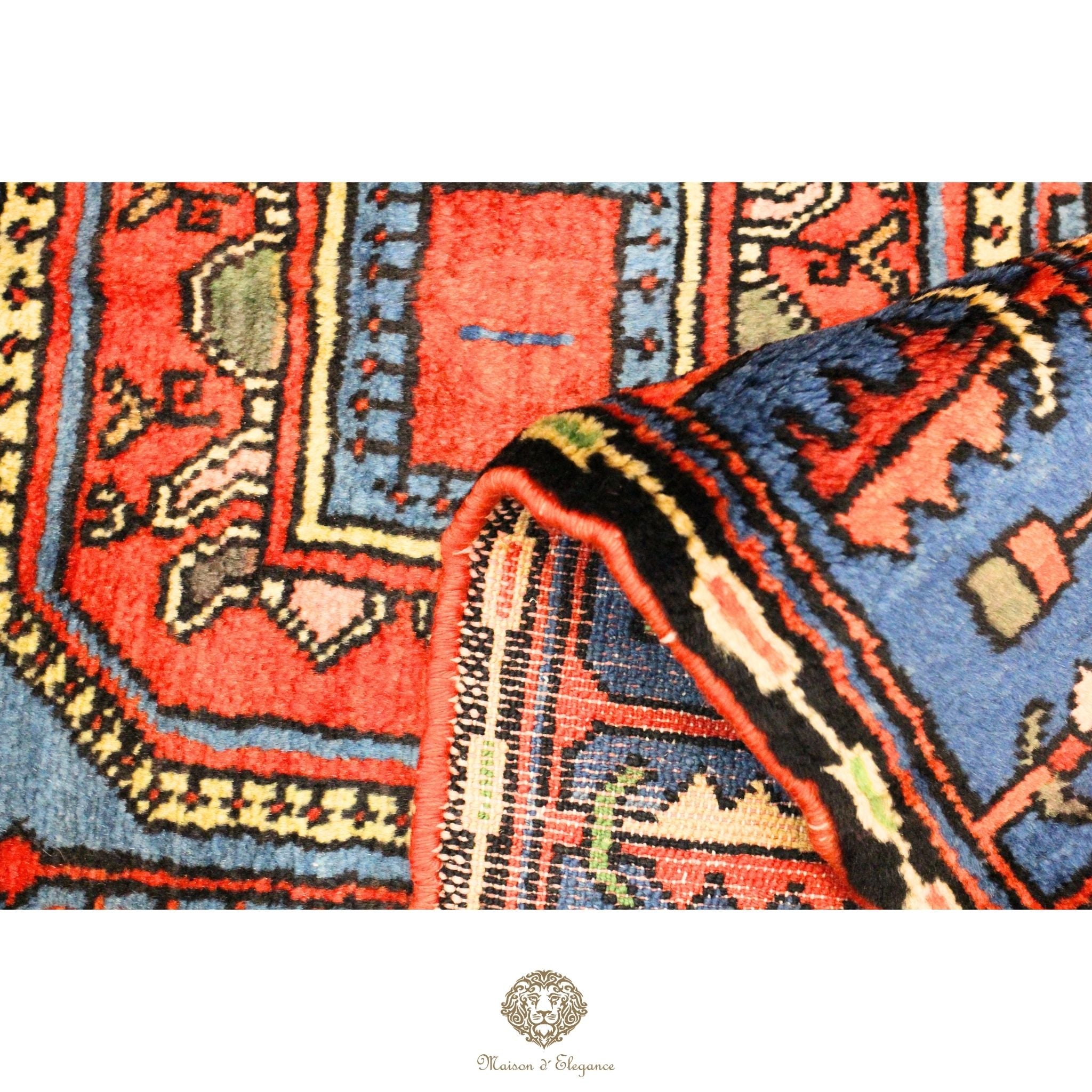 Alfombra Hamedan Lana Centro Geométrico Persa Tradicional 217 x 136 cm