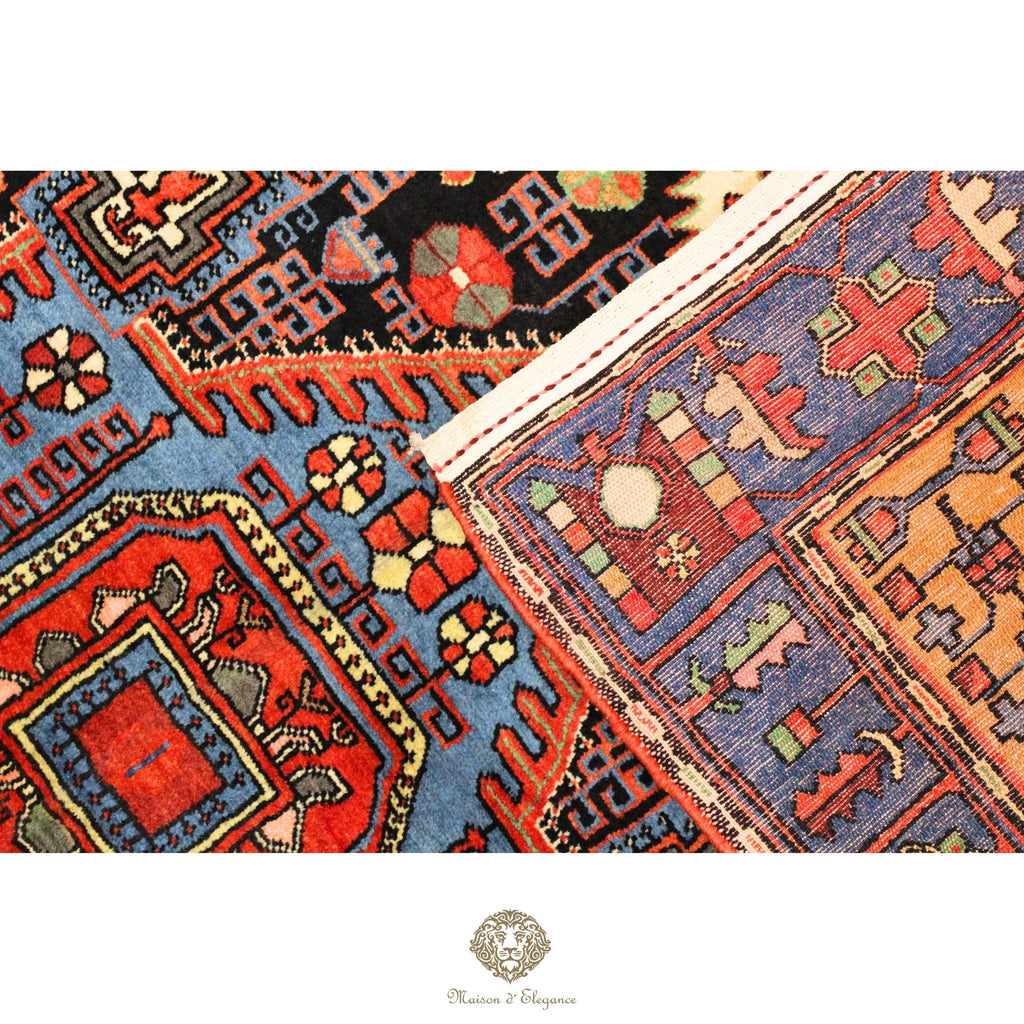 Alfombra Hamedan Lana Centro Geométrico Persa Tradicional 217 x 136 cm