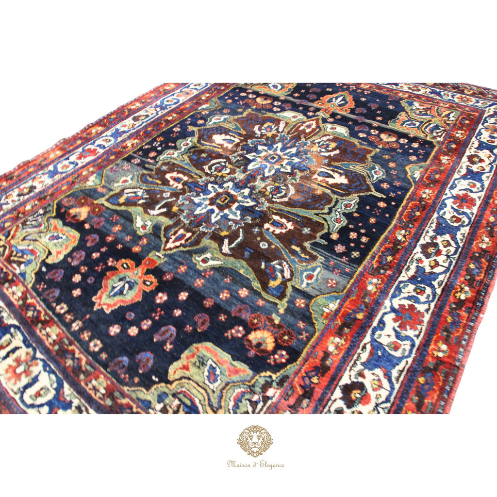 Alfombra de Lana con Diseño Floral - Tejido Artesanal Oriental 238 X 176 cm