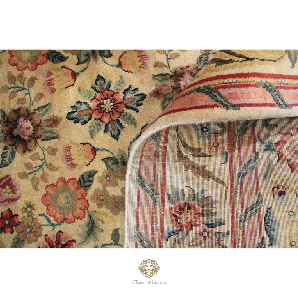 Alfombra Savonnerie Lana Diseño Floral Francés Hecha a Mano 264 x 170 cm