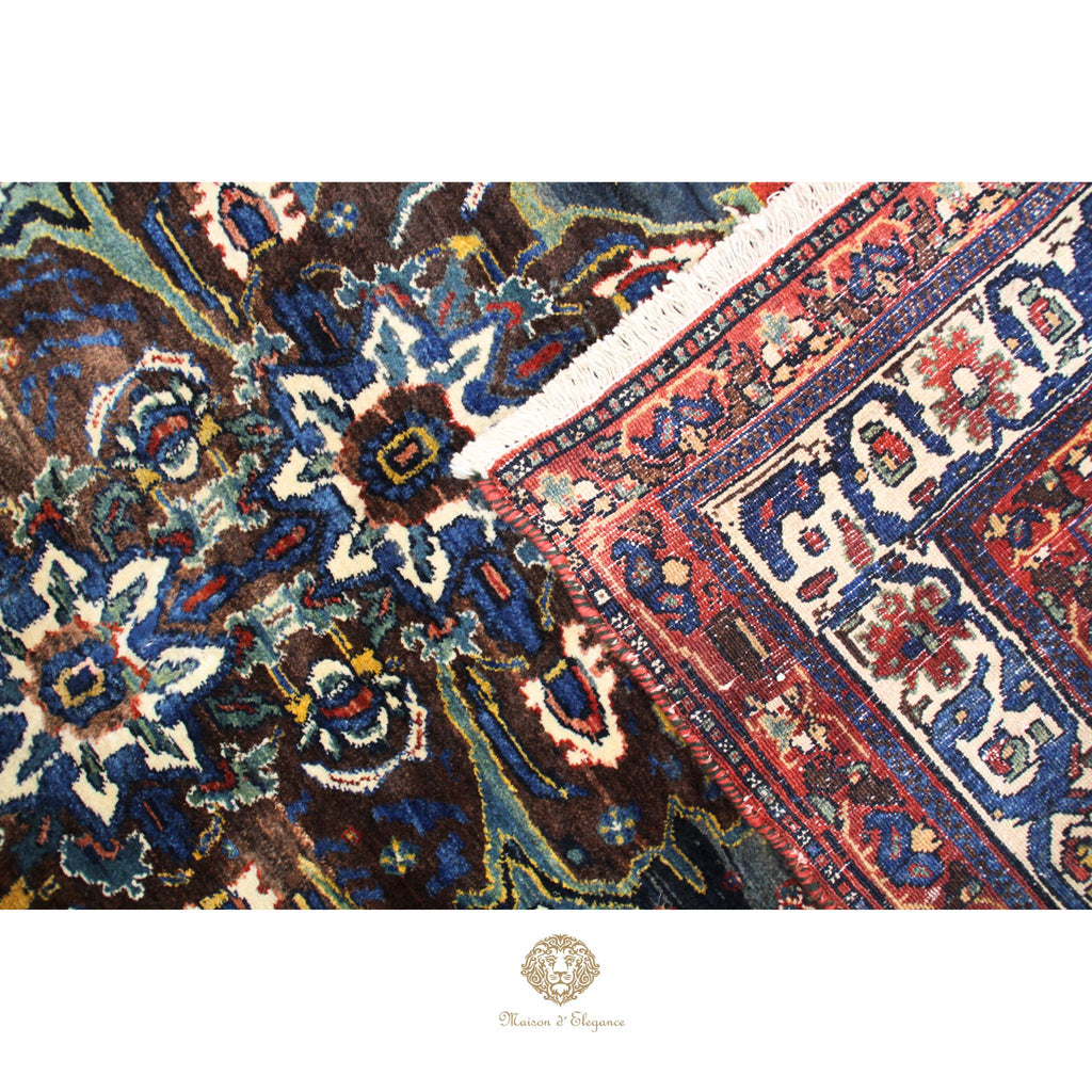 Alfombra de Lana con Diseño Floral - Tejido Artesanal Oriental 238 X 176 cm