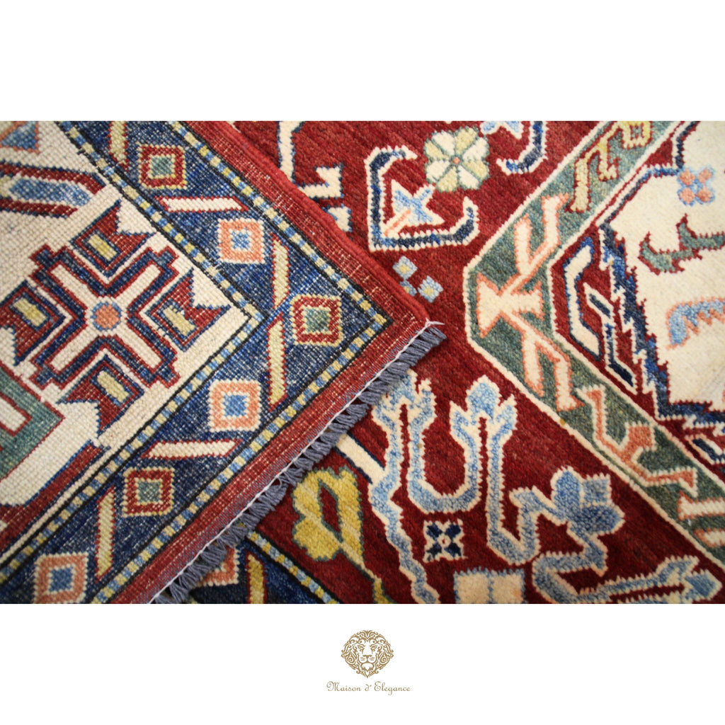 Alfombra Kazak de Lana Tradicional Caucásica 247 x 171